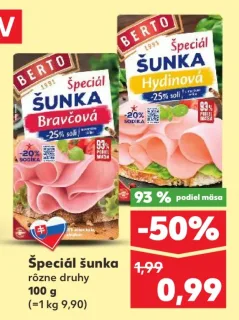 Špeciál šunka, 100 g