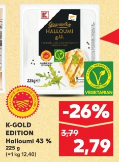 K-GOLD halloumi 43 % v akcii (Kaufland)