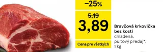 Bravčová krkovička bez kosti v akcii (Tesco)