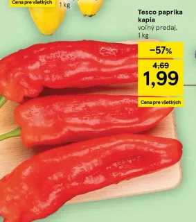 Paprika kapia v akcii (Tesco)